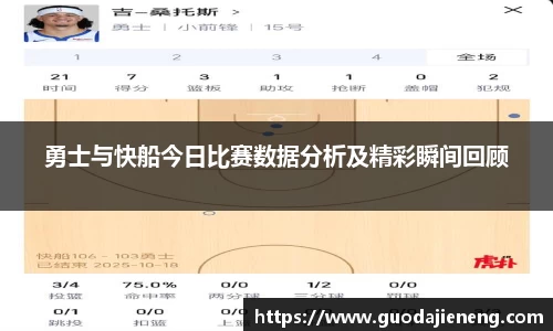 抓饭直播抓饭直播勇士与快船今日比赛数据分析及精彩瞬间回顾